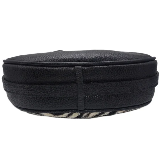 Charlie Leather Belluccina Black & White Zebra Print Small Shoulder Bag - NWT - Picture 4 of 15